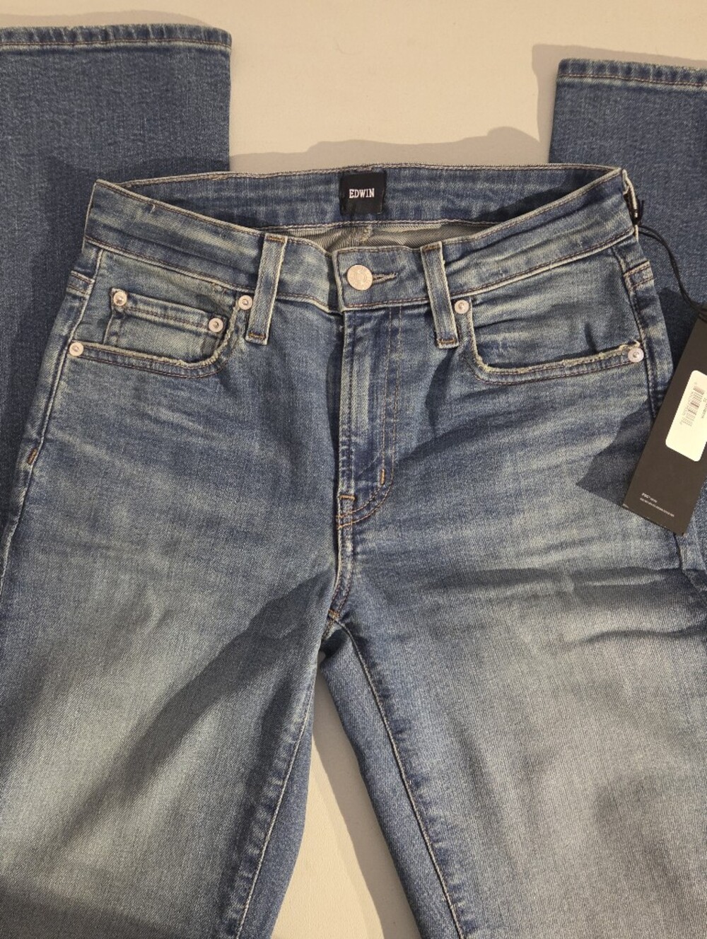 Edwin 1947 Women's Lark Mid-Rise Boot Cut Jeans Blue Flashback Size 25 NWT